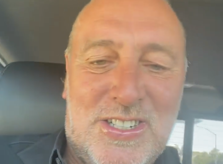 Brian Houston in a car