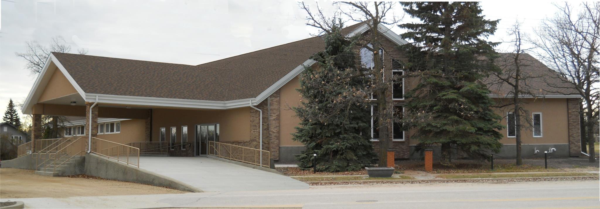 The ouside of a church building