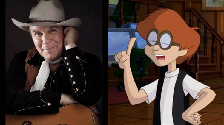 Will Ryan beside one of his best-known characters he voiced, Eugene from The Adventures in Odyssey