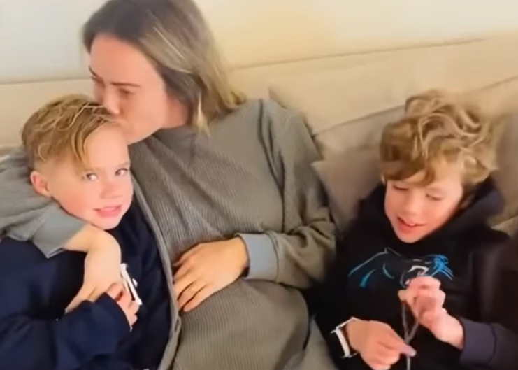 Brittany Lake, Brandon Lake's wife, with their sons Beau and Blaise.