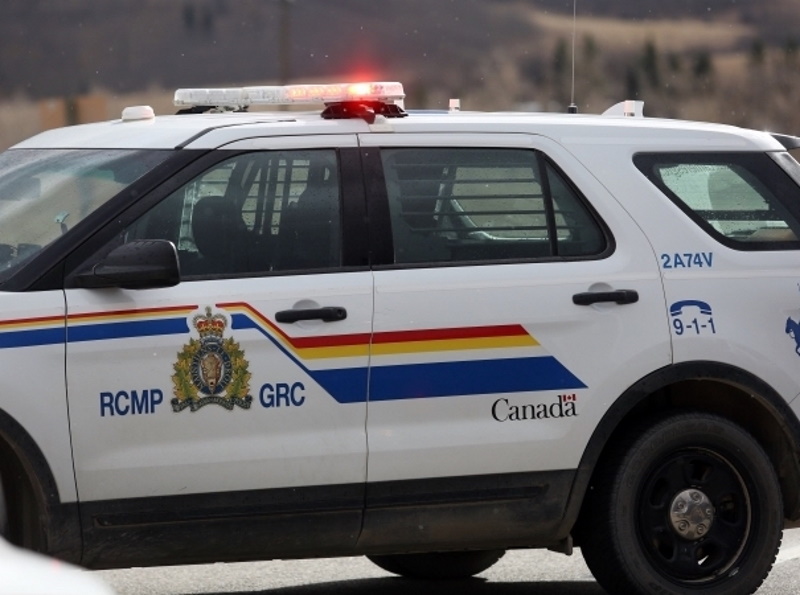 A police vehicle on the road.