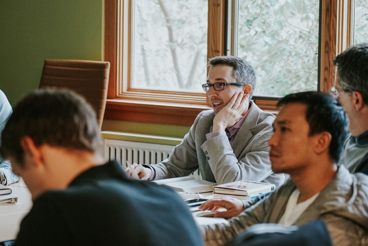 Professor Robert Dean teaching at Providence. 