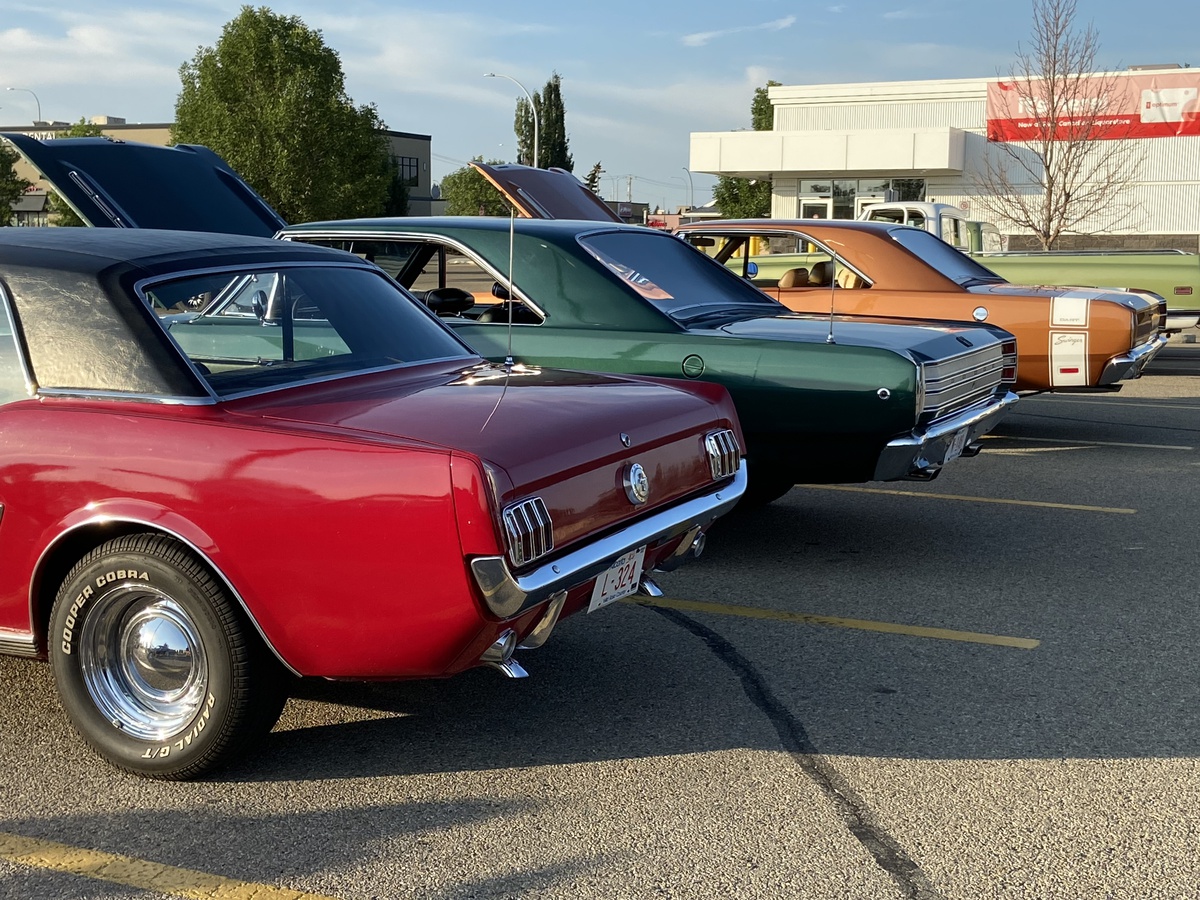Cars lined up for Cruise Fest