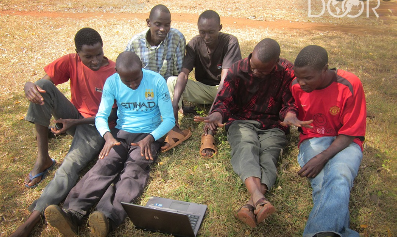 Deaf people learning about the gospel in Africa through DOOR International. 