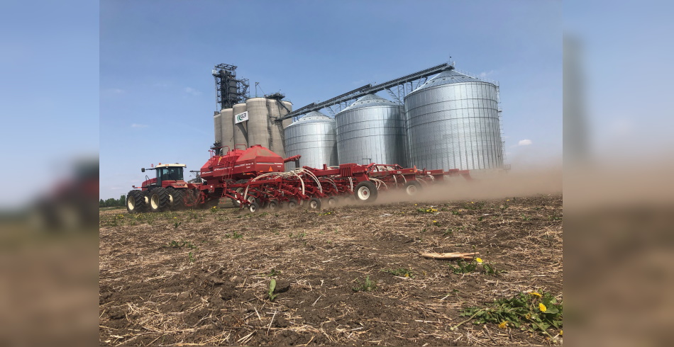 Combine at work