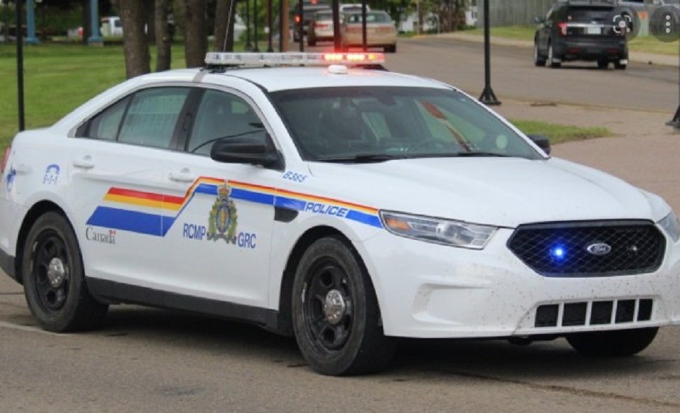 a police car with the lights flashing