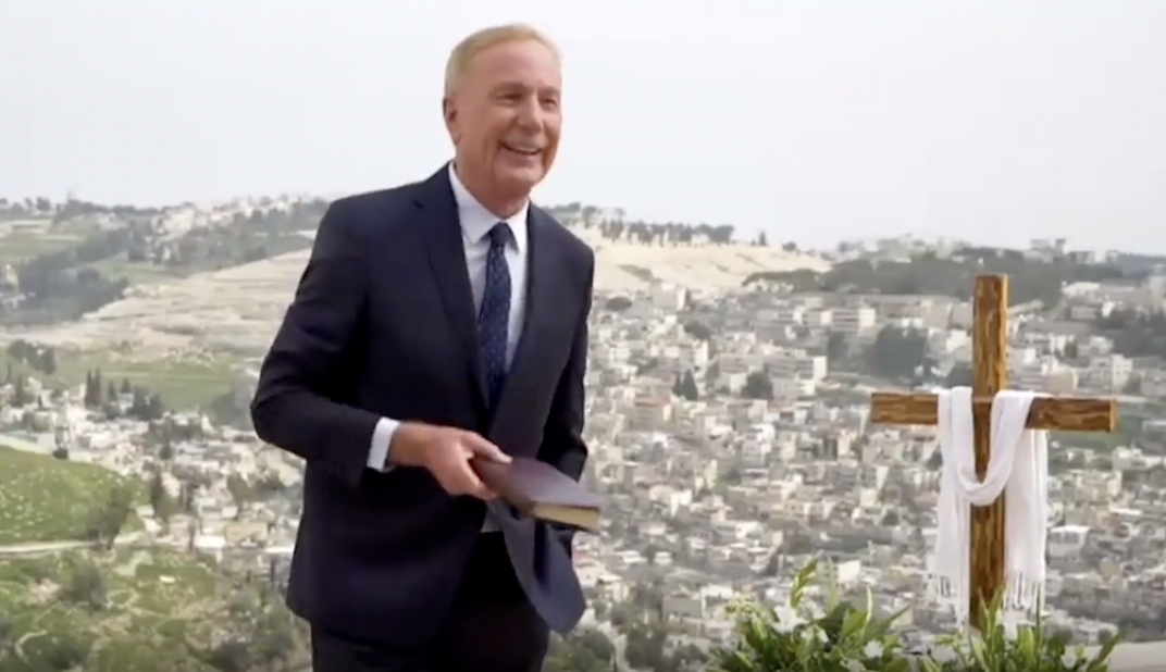 Max Lucado sharing an Easter message from Jerusalem. 