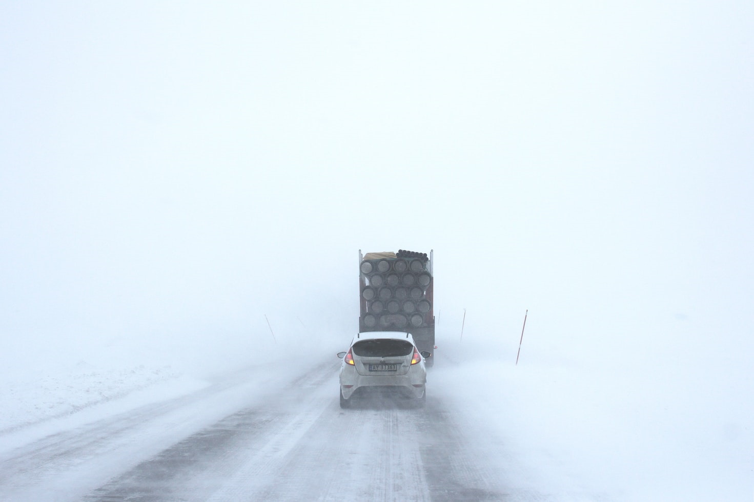 driving in a blizzard