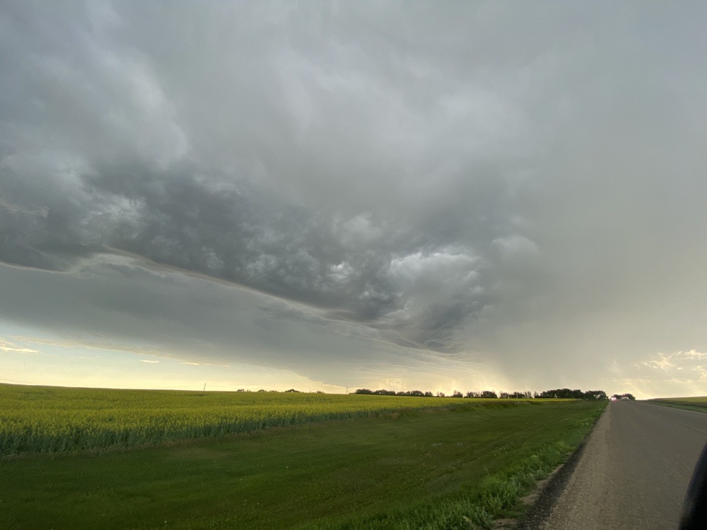 A storm cloud moving into the area
