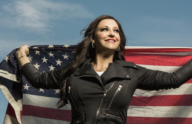 Natasha Owens on the cover of her new album, American Patriot.