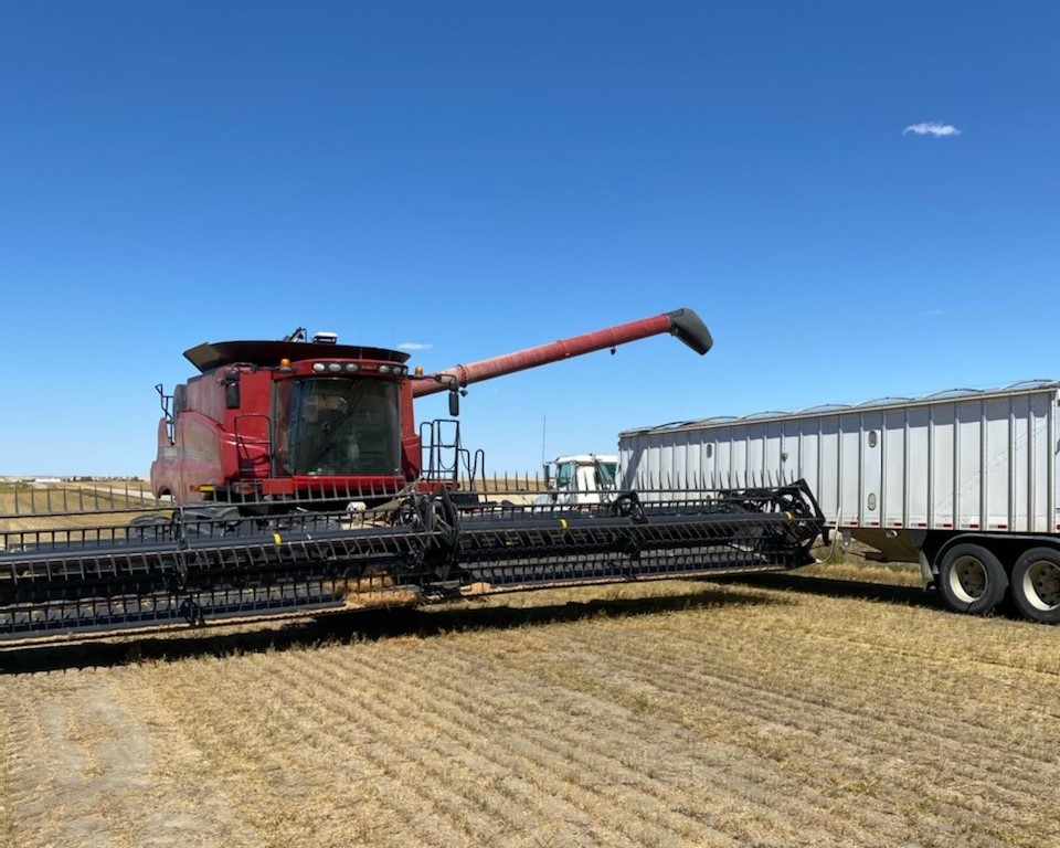 combine in a field