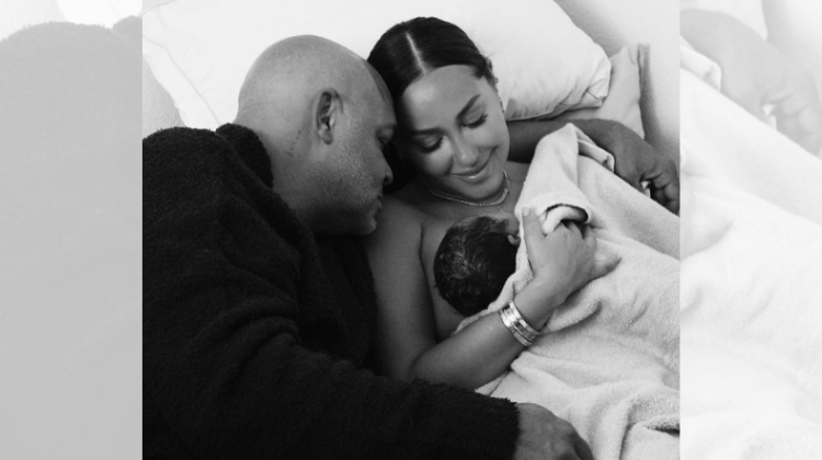 Adrienne Bailon Houghton and Israel Houghton with new baby boy