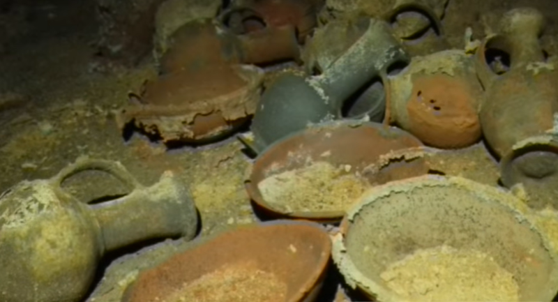 Pottery and burial cave found by accident, could be around the time of Pharaoh Ramesses II 3,300 years ago. 