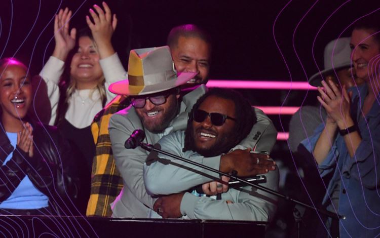 TobyMac and Blessing Offor at the GMA Dove Awards show. 