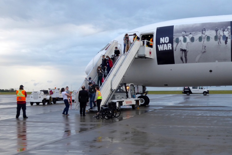 Ukrainian flight arrival in Regina