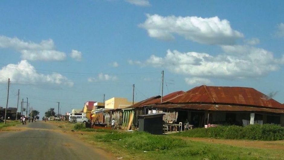 a rural village in Uganda 