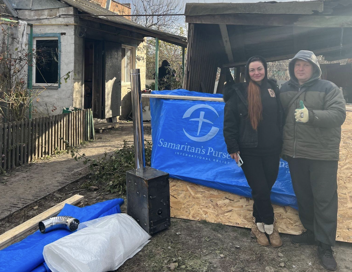 Samaritan's Purse in Ukraine, bringing over a million pounds of food each week. 