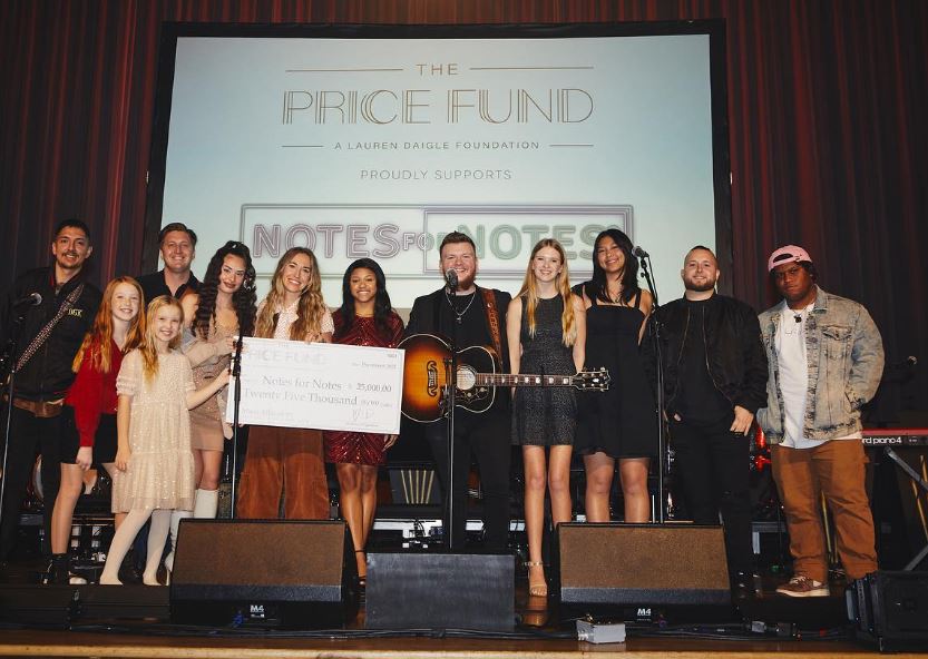 Lauren Daigle and her foundation, The Price Fund, helping local charities. 