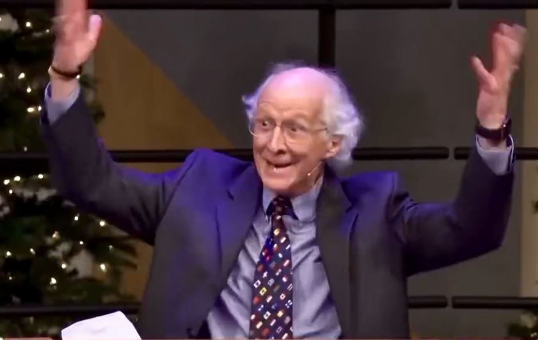 Speaker and author John Piper while preaching in Minnesota. 