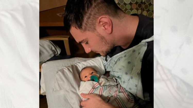 Hulvey and his son Memphis.