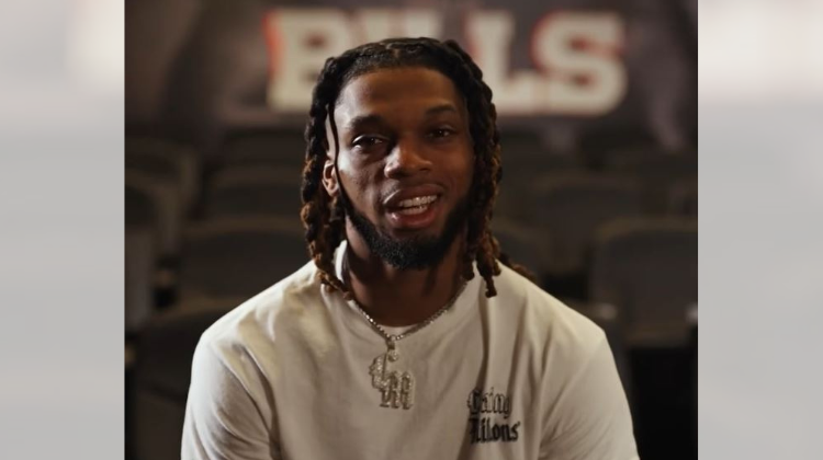 Damar Hamlin in a thank you video after his health scare. 