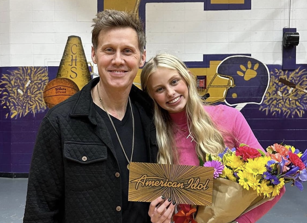 Jason Roy and his daughter Haven Madison as she advances in American Idol. 