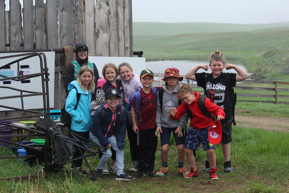 Students from the All Saints Catholic School in Swift Current pose for a photo. 
