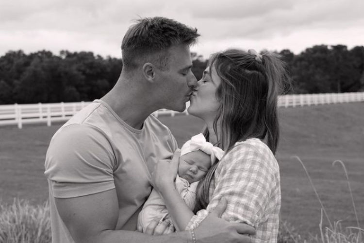 Sadie Robertson with husband and newborn baby (legitsadierob/Instagram)
