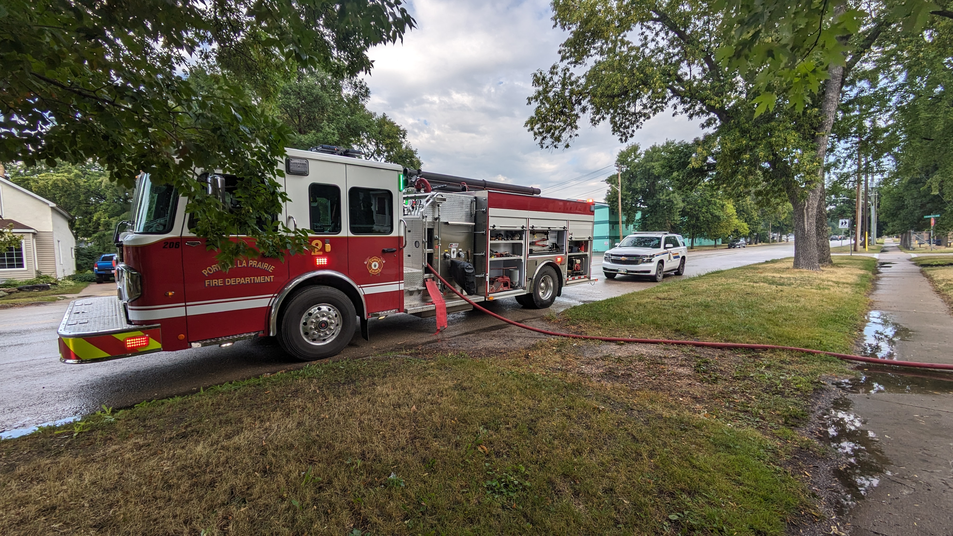 firefighters and police