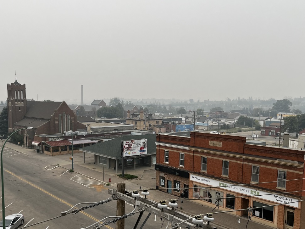 Smokey sky over Moose Jaw