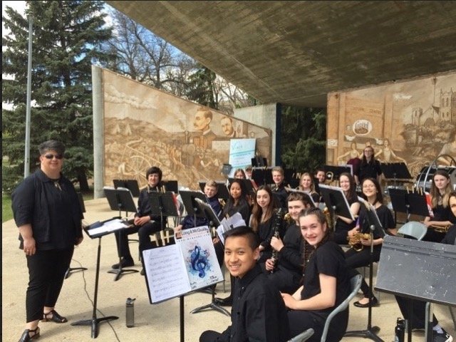 Moosic in the Park 2023, sponsored by the Moose Jaw Band and Choral Festival, gives groups the chance to play in the Crescent Park Amphitheatre