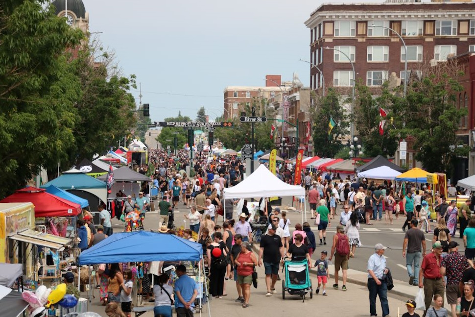 Sidewalk Days Viewed from the South end of Main Street
