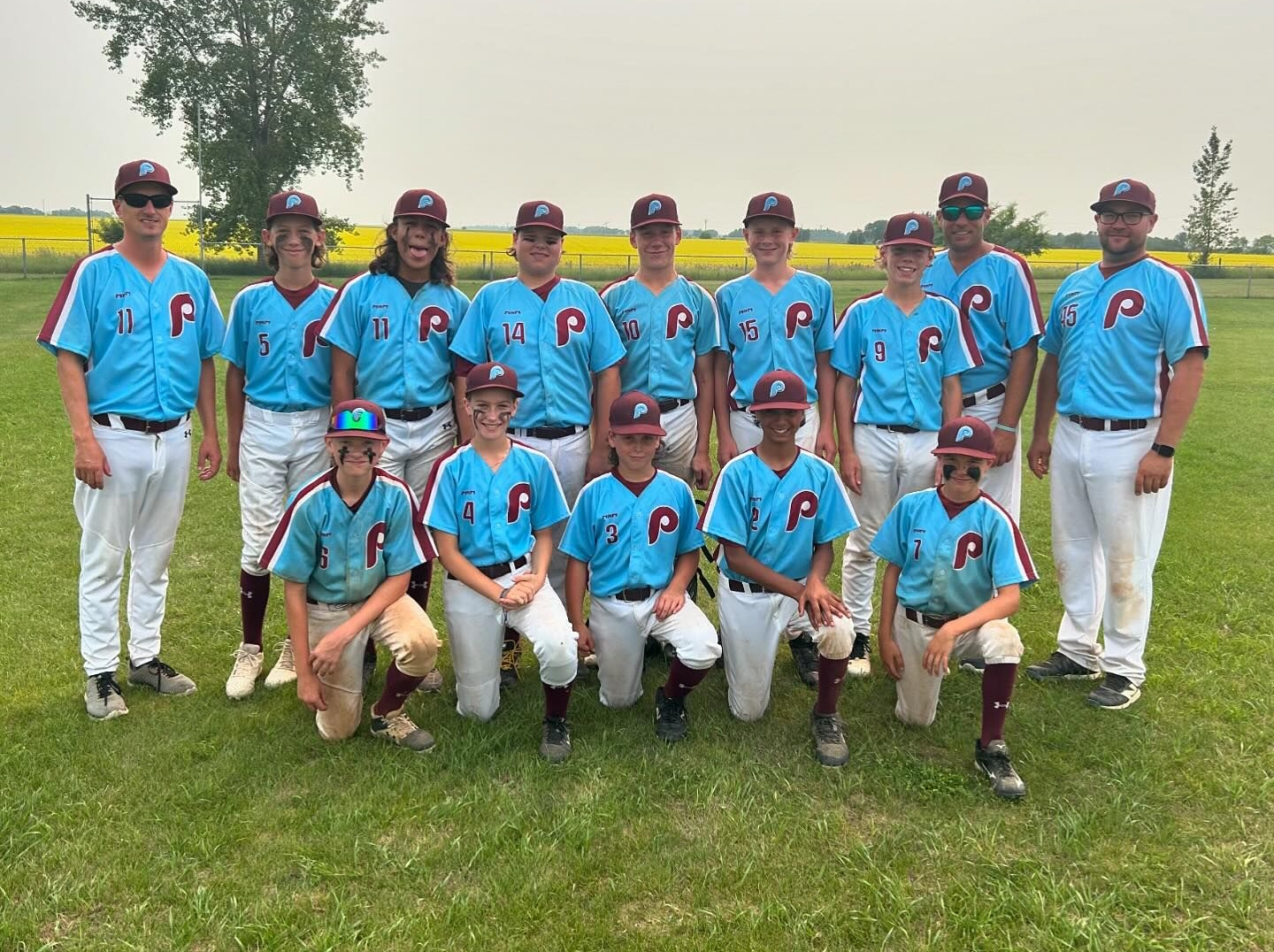 The U13 Portage Phillies team photo after advancing to Provincials this weekend (Photo Credit: Portage Minor Baseball Association/facebook.com//Portageminorbaseball)
