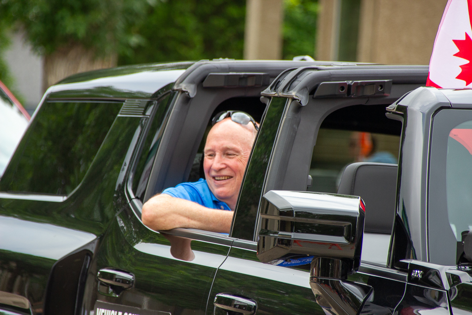 A man in a car