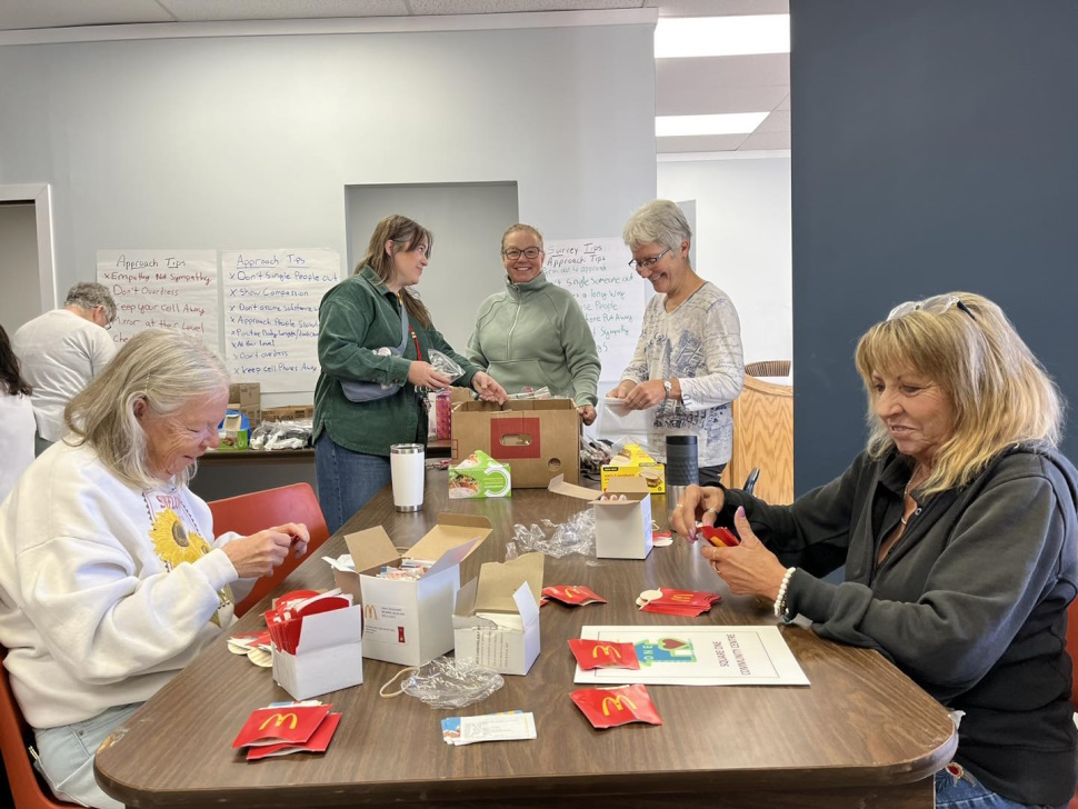 Volunteers help with the second annua PiT Count in Moose Jaw
