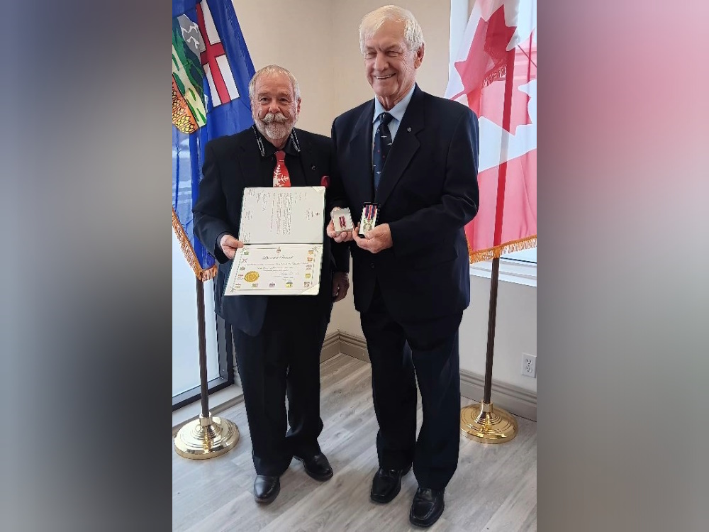 Donovan Arnaud was presented with the King Charles III Coronation Medal a week ago.