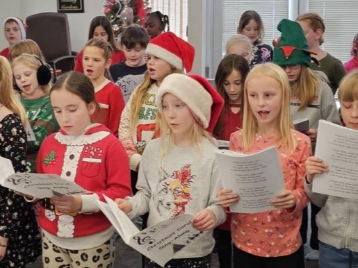 Ecole Olds Elementary School - singing for seniors.