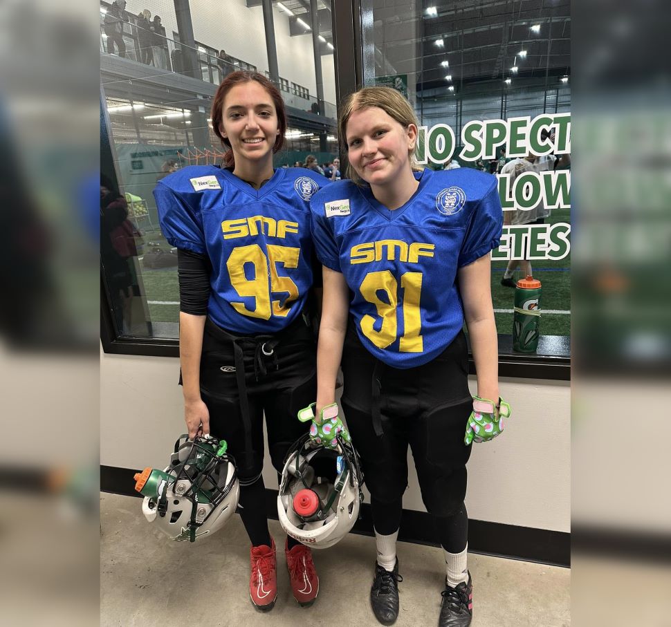 Players at football camp