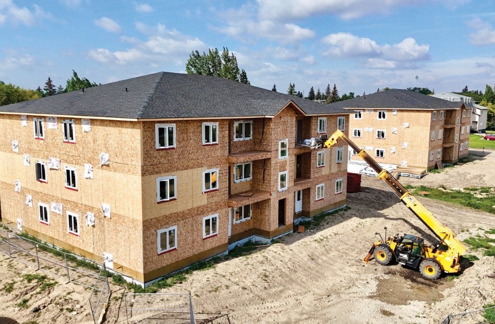 an apartment building under construction