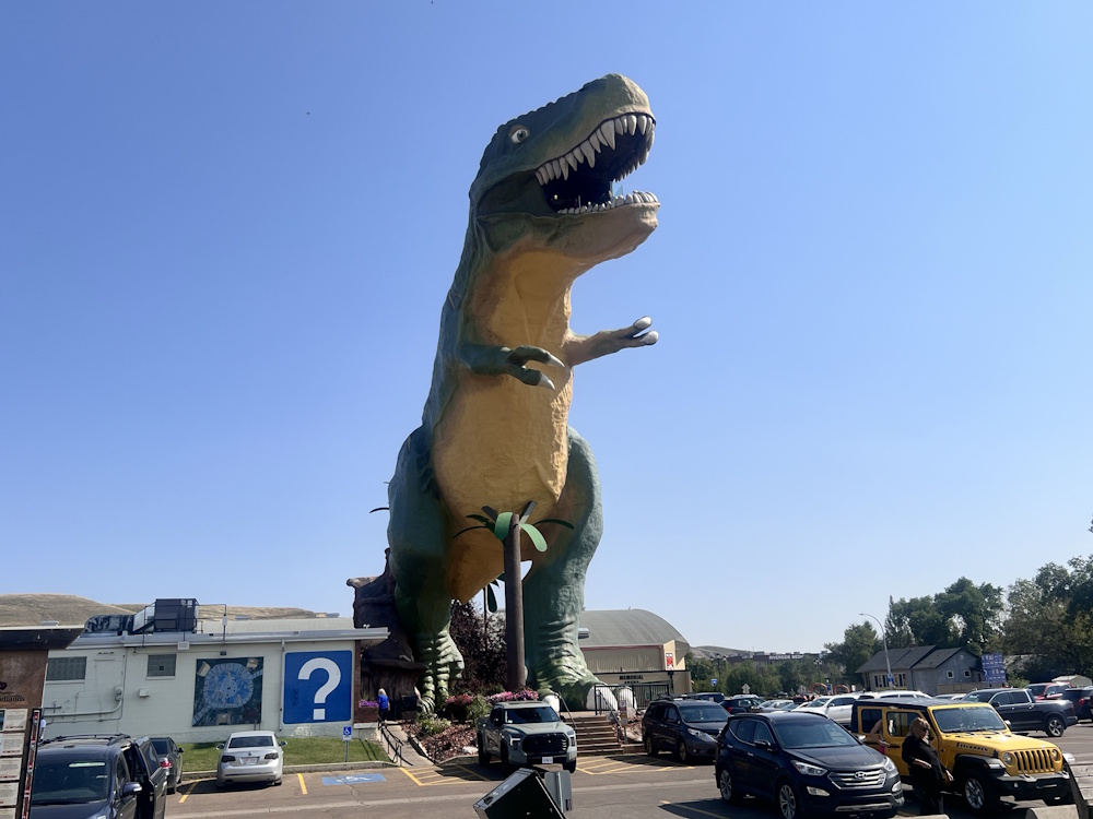 Tyra the T-Rex stands tall in Drumheller.