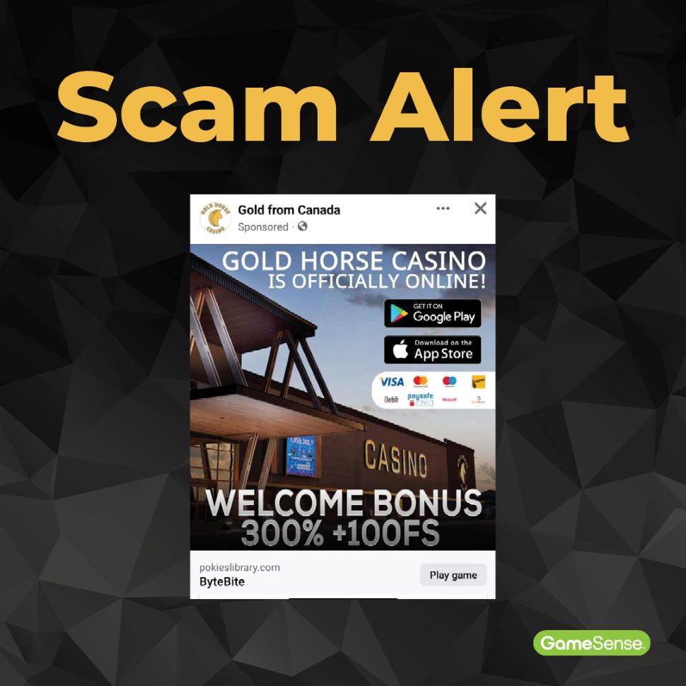 Social Media Gambling ads like this one are fraudulent