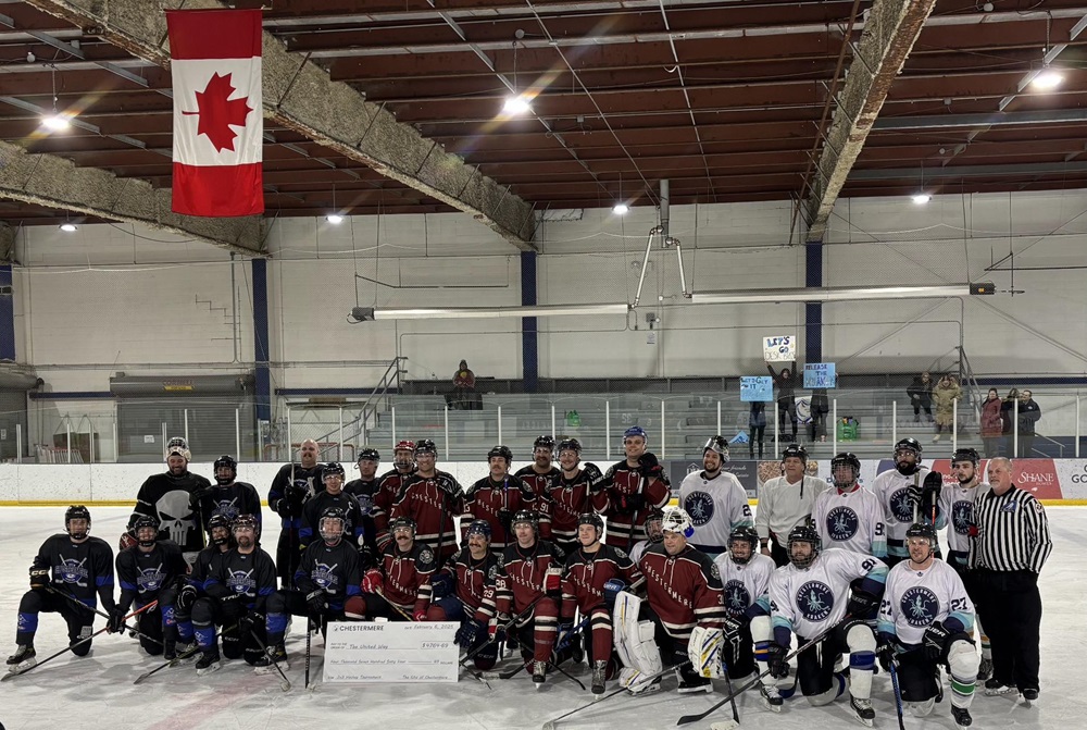 The City of Chestermere raised nearly $5,000 for the United Way during a recent hockey tournament.