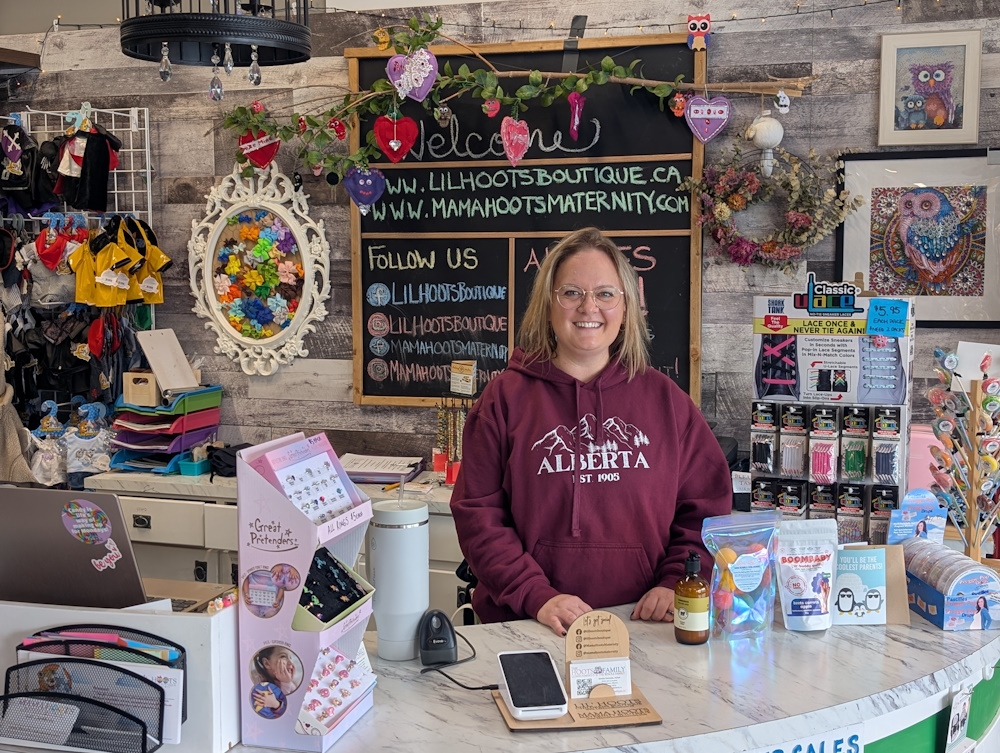 Denise Geremia is asking residents to shop local as uncertainty looms over tariff threat.