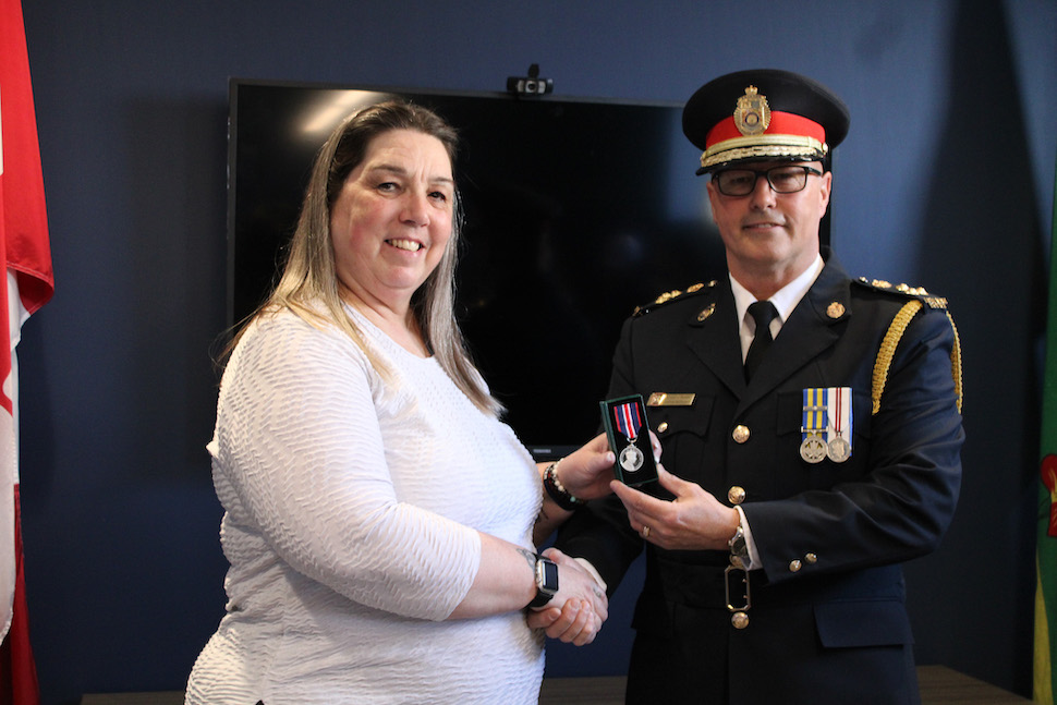 Connie Hagel, and Estevan Police Chief Jamie Blunden 