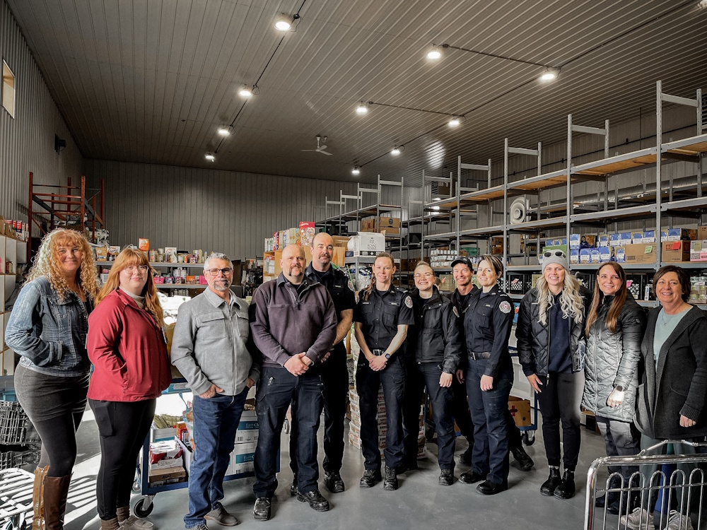 Members of the fire department, RCMP, and FCSS are working together to help feed the need in Strathmore.