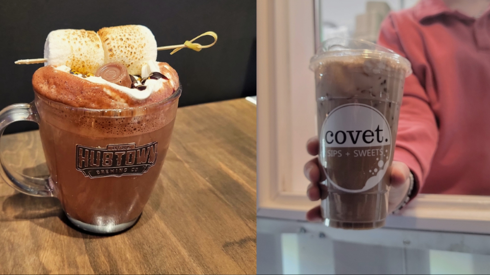 Covet and Hub Town's hot chocolates