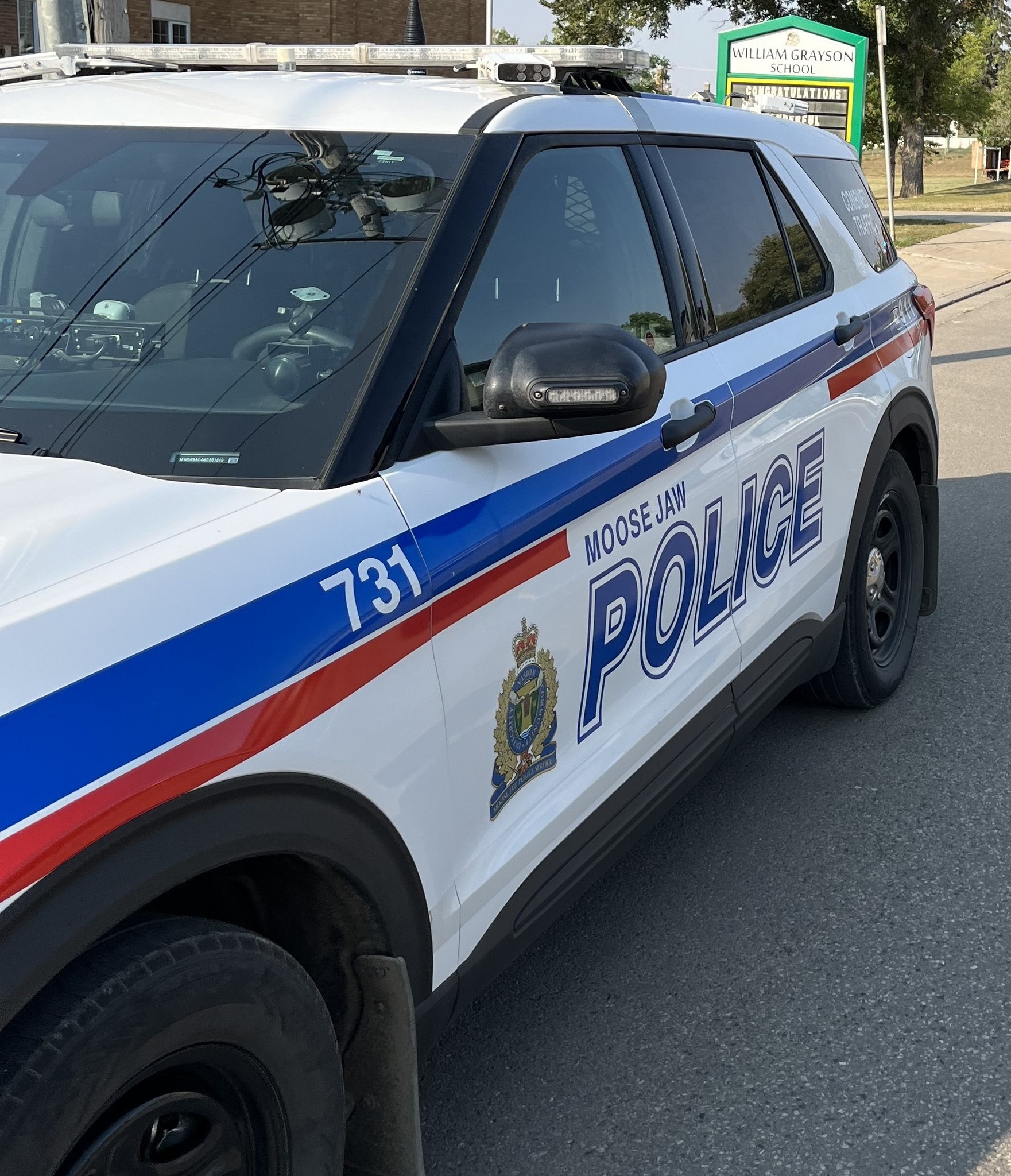 A Moose Jaw Police Service vehicle on the street (file photo)