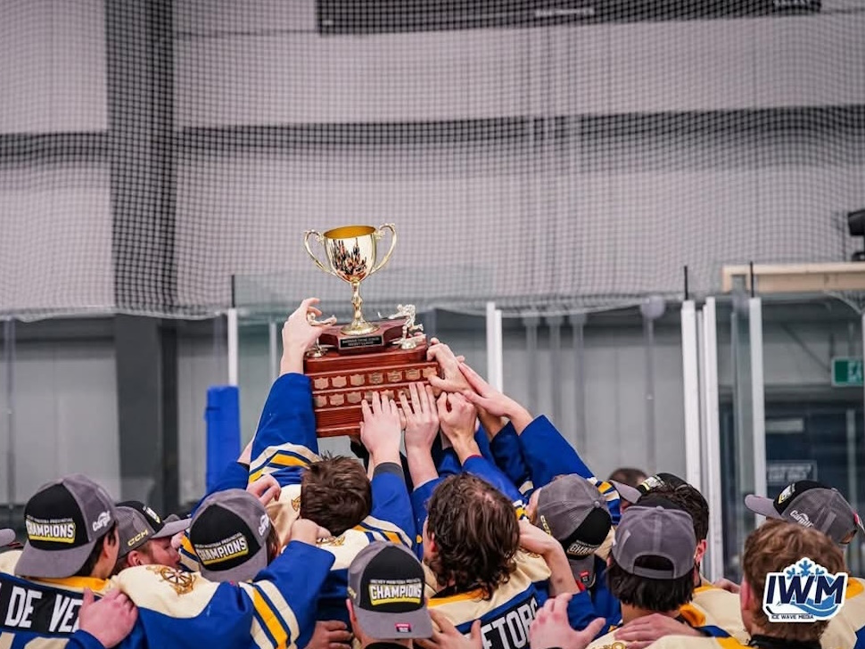 Niverville celebrates the HTJHL Championship (Photos provided by Todd Anderson and taken by Ice Wave Media)
