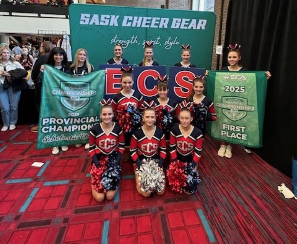 ECS Cheer Team at provincials 