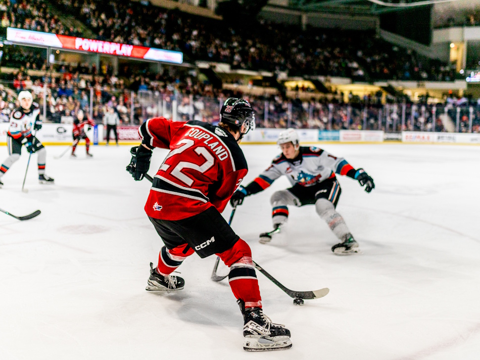 Ty Coupland had a 5-point night for the Rebels with 4 goals and 1 assist. Red Deer Rebels/Taylor Lachance